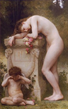 Klassischer Menschlicher Körper Werke - Douleur damour William Adolphe Bouguereau Nacktheit